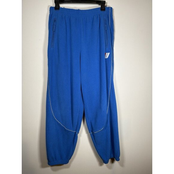 URBAN OUTFITTERS Dewy Polar Fleece Bright Blue Athletic Winter Joggers Medium - Picture 1 of 8